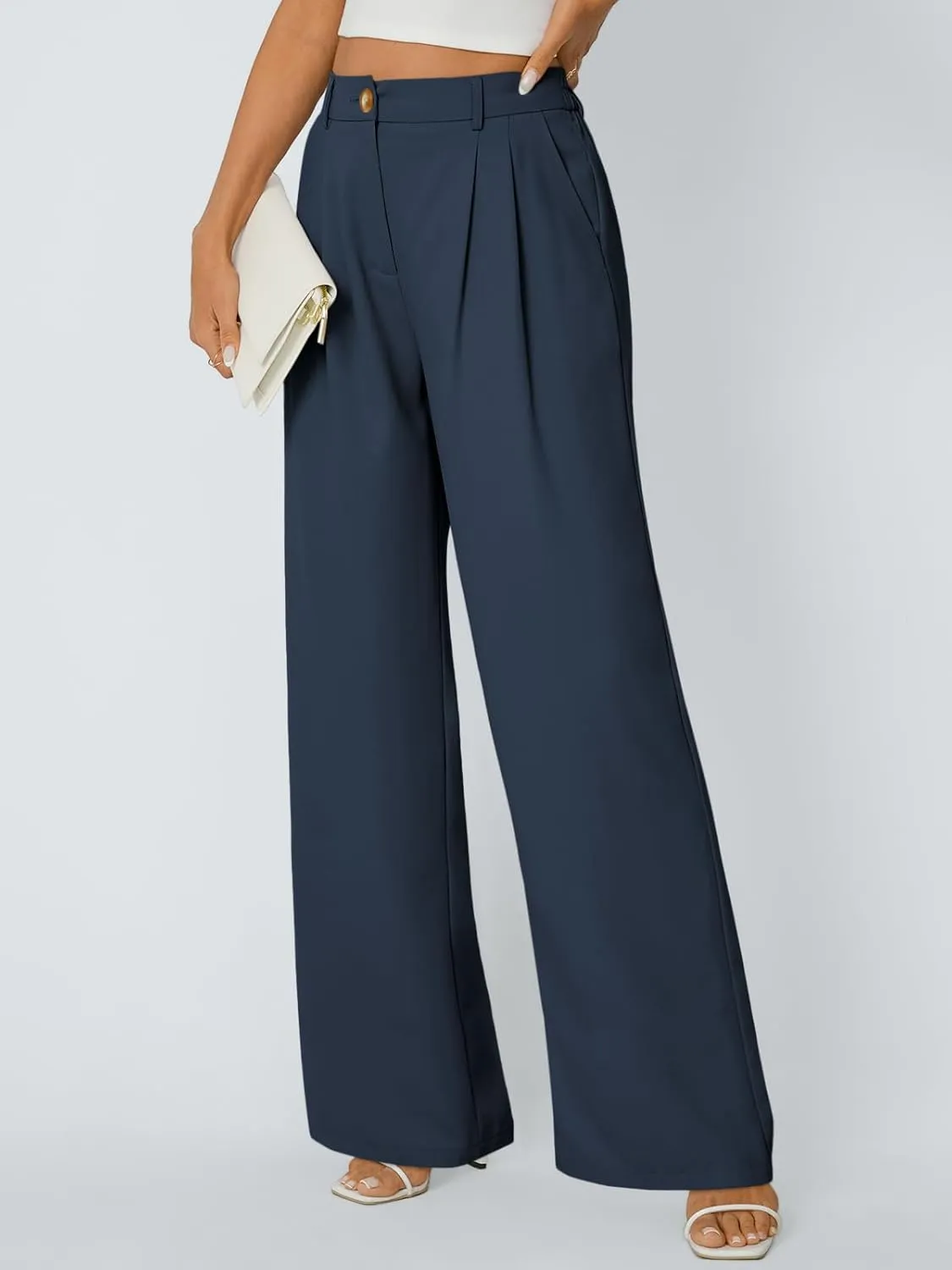 AUTOMET Womens Wide Leg Dress Pants Business Casual Work Outfits