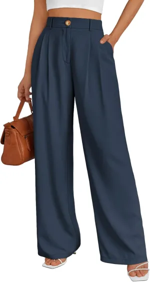 AUTOMET Womens Wide Leg Dress Pants Business Casual Work Outfits