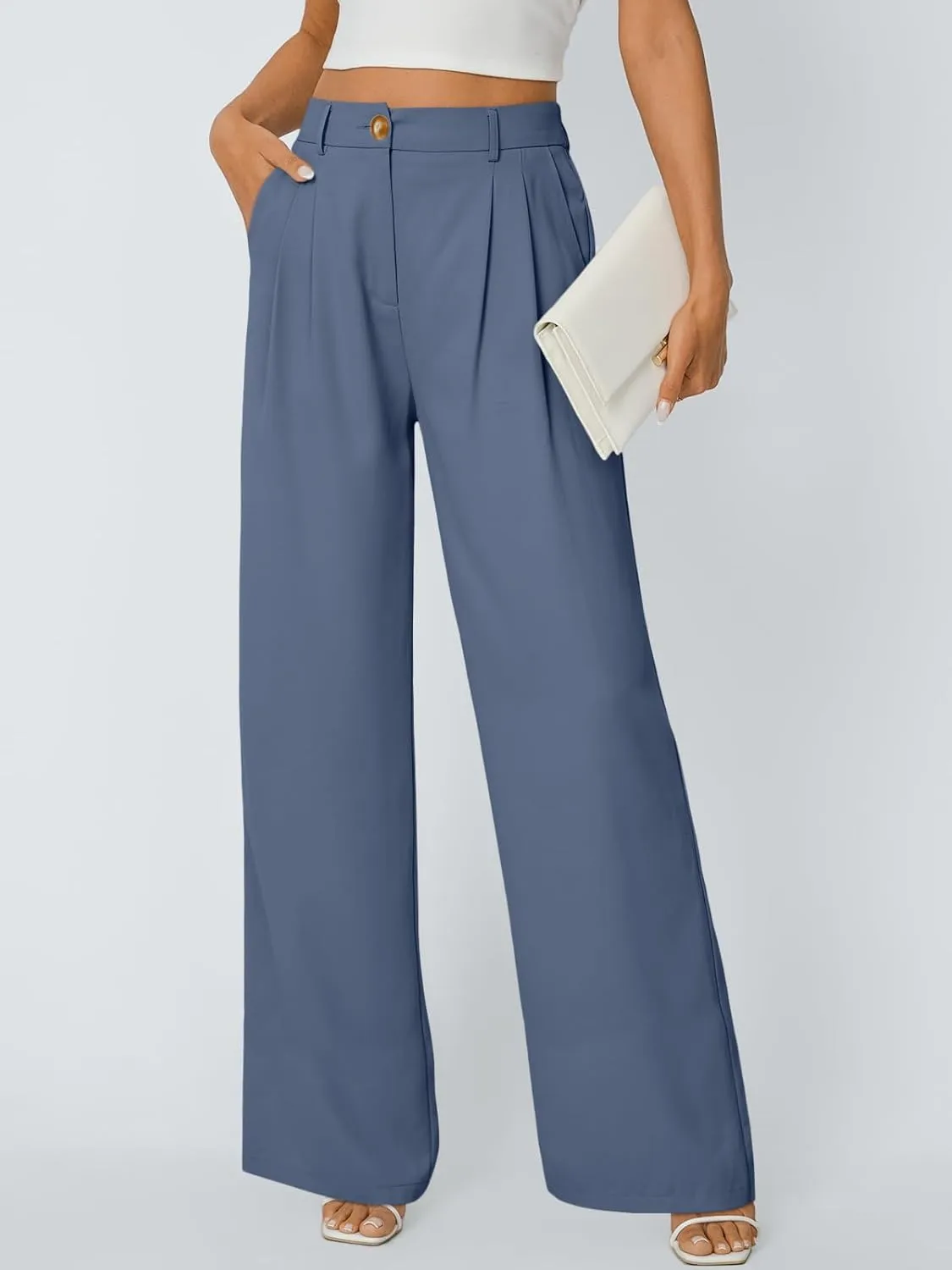 AUTOMET Womens Wide Leg Dress Pants Business Casual Work Outfits
