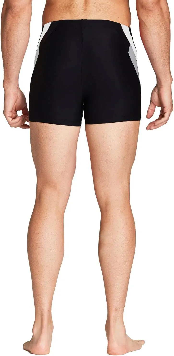 baleaf Men's Square Leg Athletic Swim Jammers Durable Training Splice Team Swimsuit