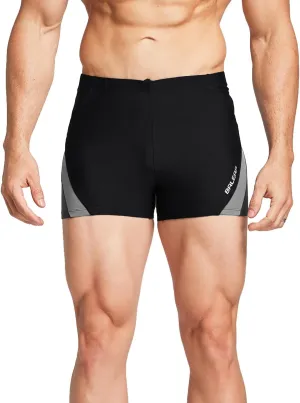 baleaf Men's Square Leg Athletic Swim Jammers Durable Training Splice Team Swimsuit