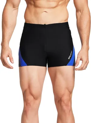 baleaf Men's Square Leg Athletic Swim Jammers Durable Training Splice Team Swimsuit