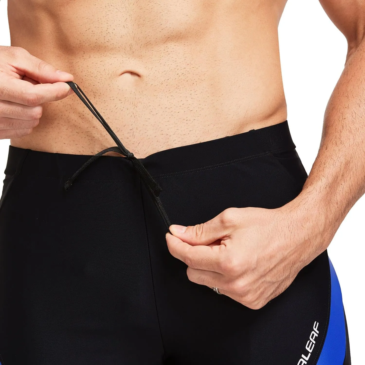 baleaf Men's Square Leg Athletic Swim Jammers Durable Training Splice Team Swimsuit