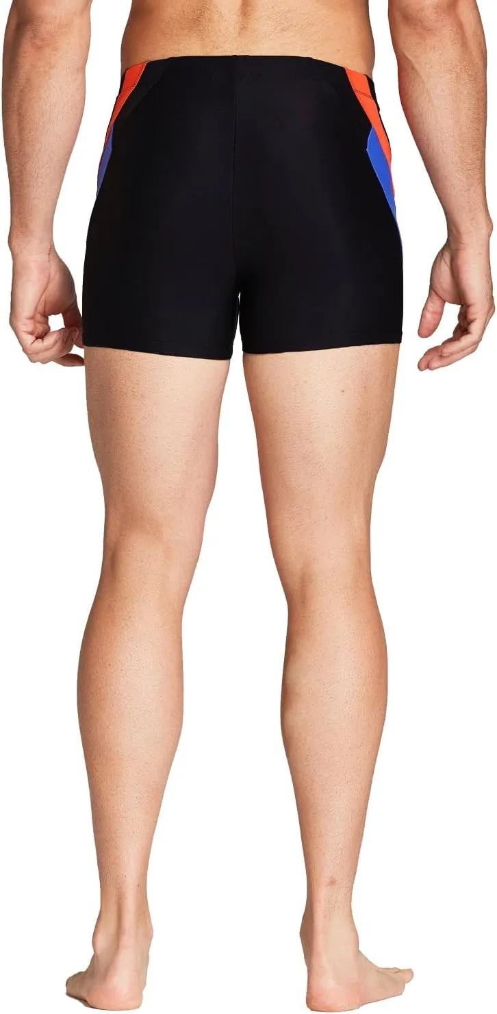 baleaf Men's Square Leg Athletic Swim Jammers Durable Training Splice Team Swimsuit