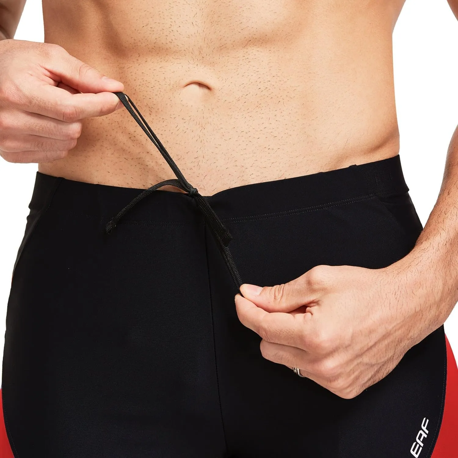 baleaf Men's Square Leg Athletic Swim Jammers Durable Training Splice Team Swimsuit