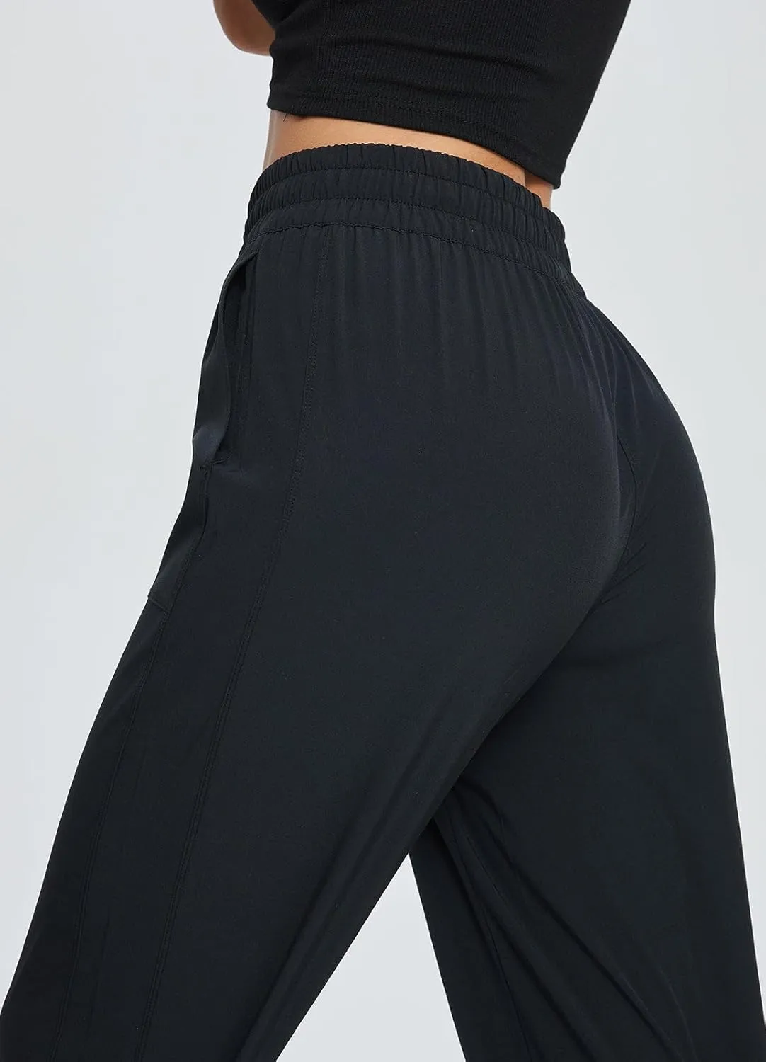 baleaf Women's 21" 30" Wide Leg Pants Capris Athletic Casual with Pockets Drawstring Quick Dry Walking Workout UPF50 