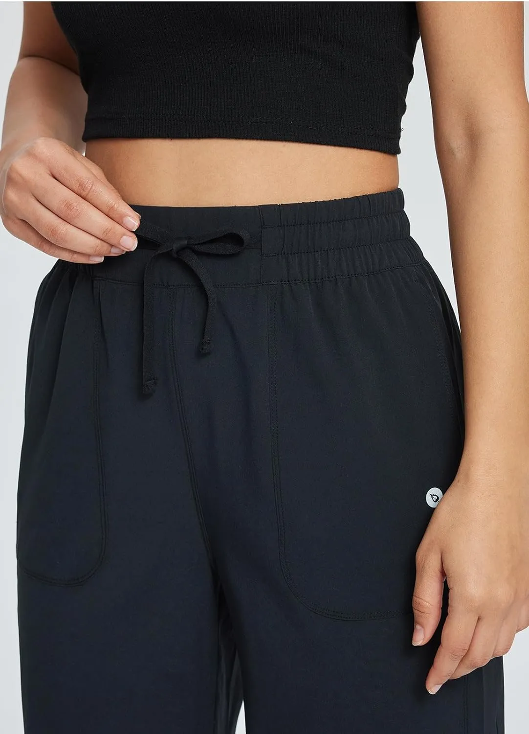 baleaf Women's 21" 30" Wide Leg Pants Capris Athletic Casual with Pockets Drawstring Quick Dry Walking Workout UPF50 