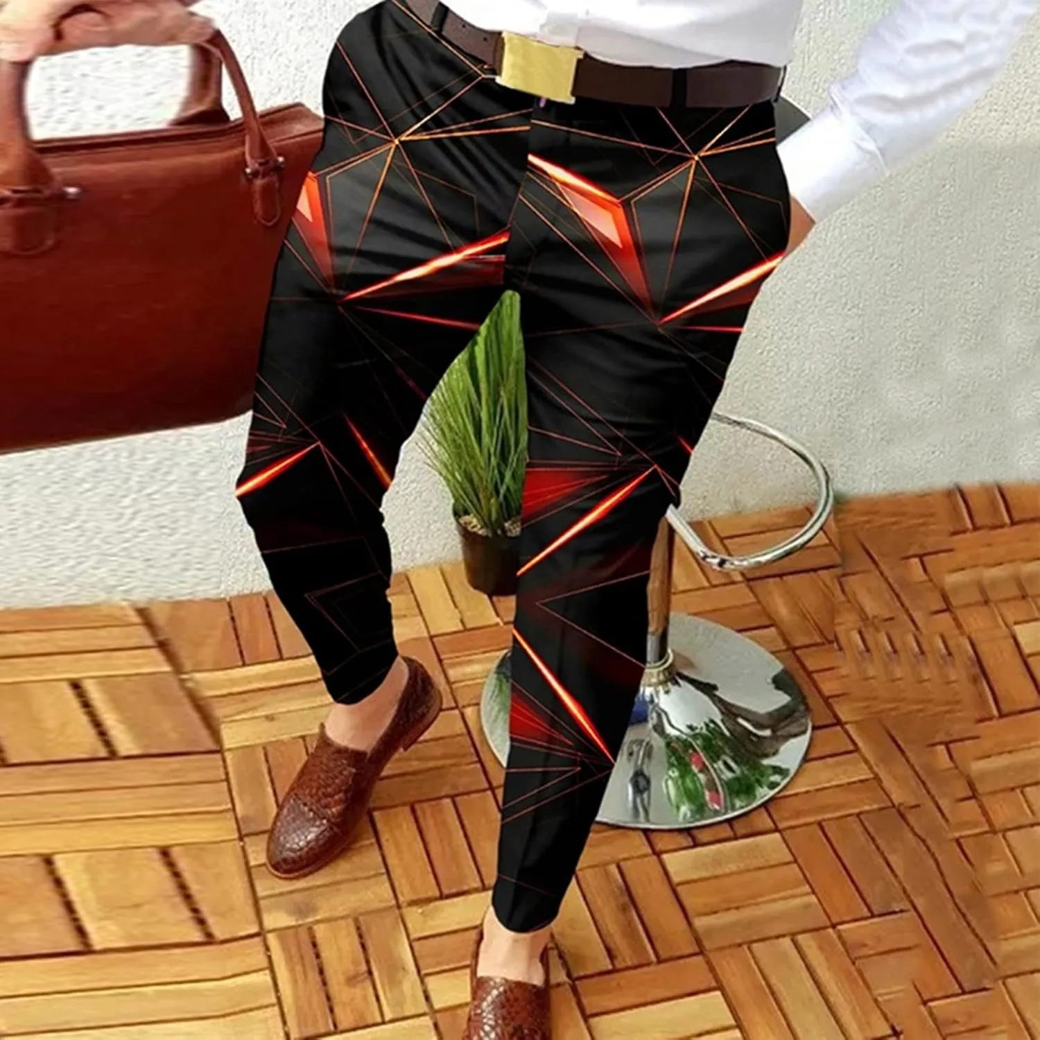 BIFUTON Mens Dress Pants, Mens Stylish Stretch Dress Pants Slim Fit Skinny Chino Pants Mens Party Business Golf Casual Slacks