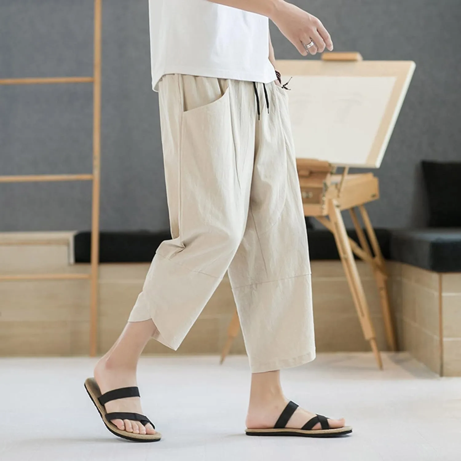 Big and Tall Sweatpants for Men for Men Casual Heavyweight Sweatpants Classic Fit Cargo Work Pants Wild Drawstring