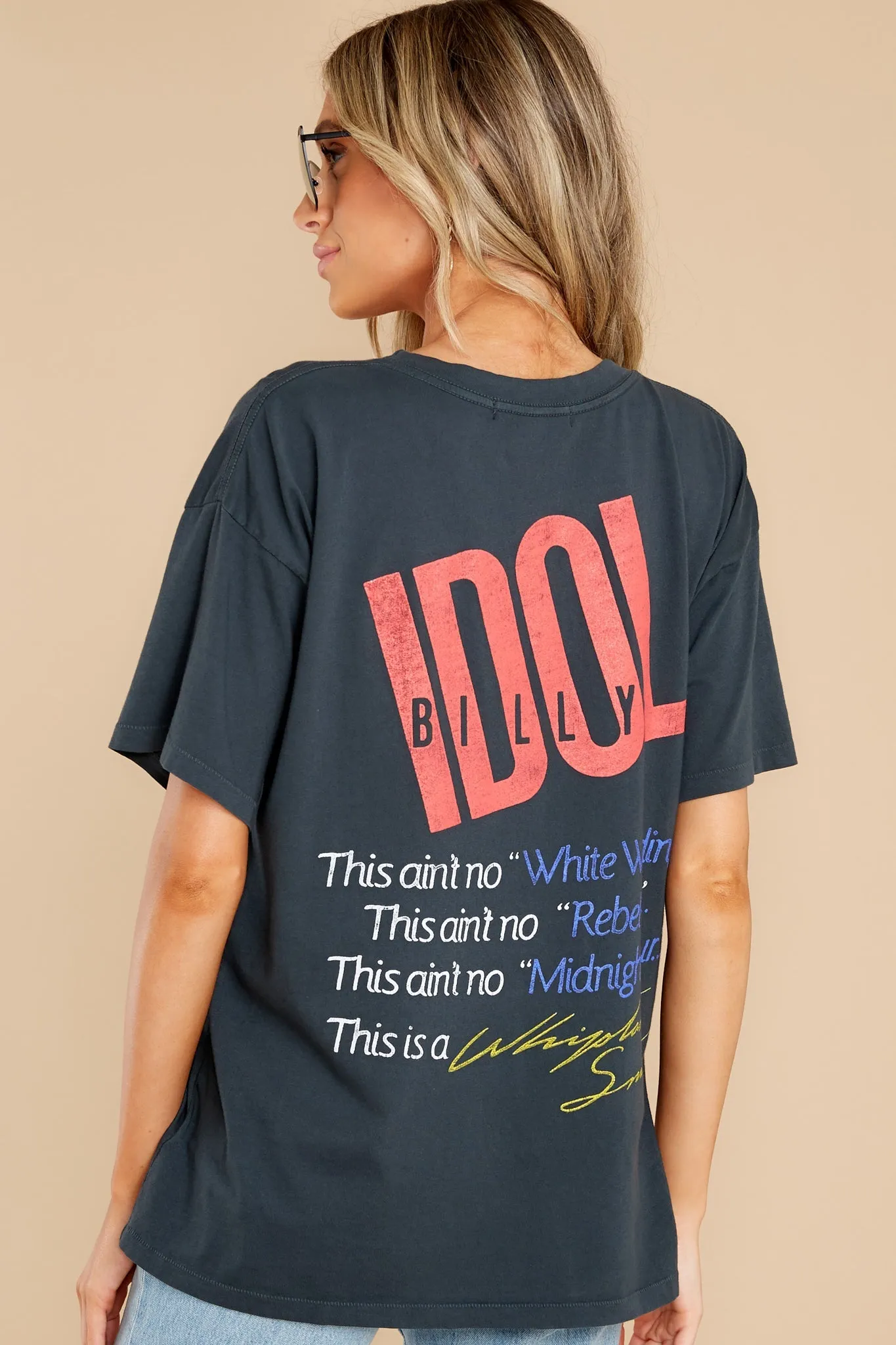 Billy Idol Whiplash Vintage Black Merch Tee