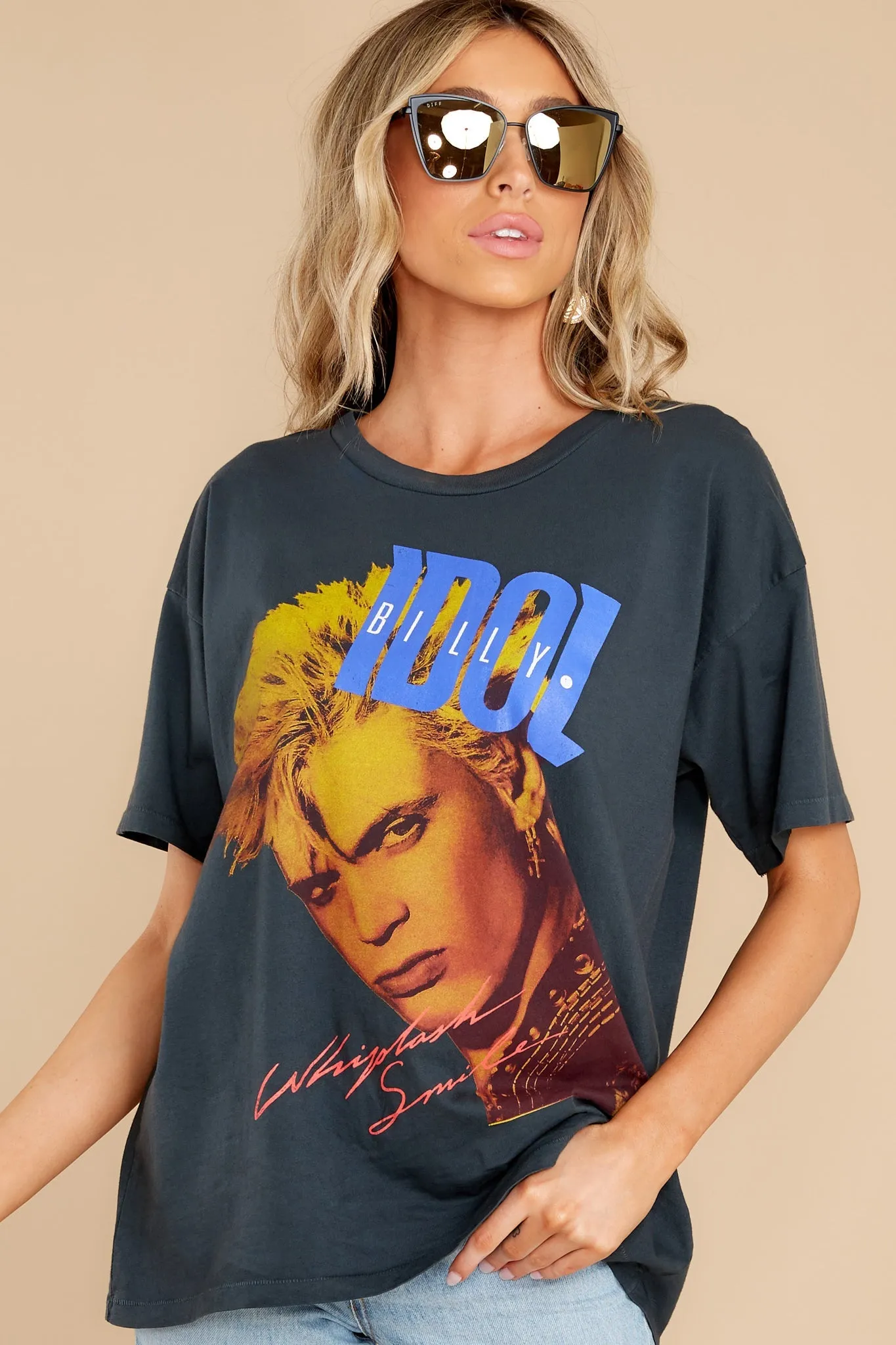Billy Idol Whiplash Vintage Black Merch Tee