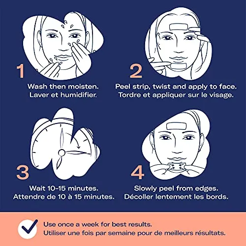 Bioré Deep Cleansing Pore Strips for Instant Facial Pore Unclogging and Blackhead Removal (8 Count)