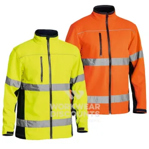 Bisley BJ6059T Hi-Vis Taped Breathable Soft Shell Jacket