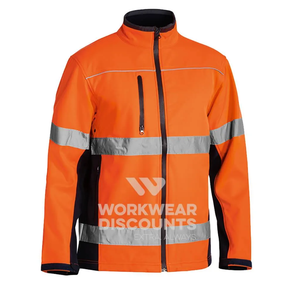 Bisley BJ6059T Hi-Vis Taped Breathable Soft Shell Jacket