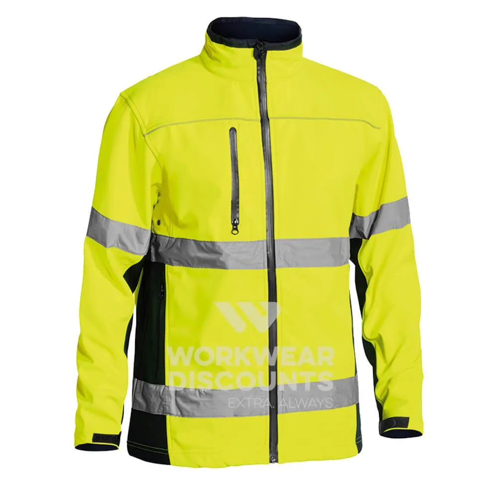 Bisley BJ6059T Hi-Vis Taped Breathable Soft Shell Jacket
