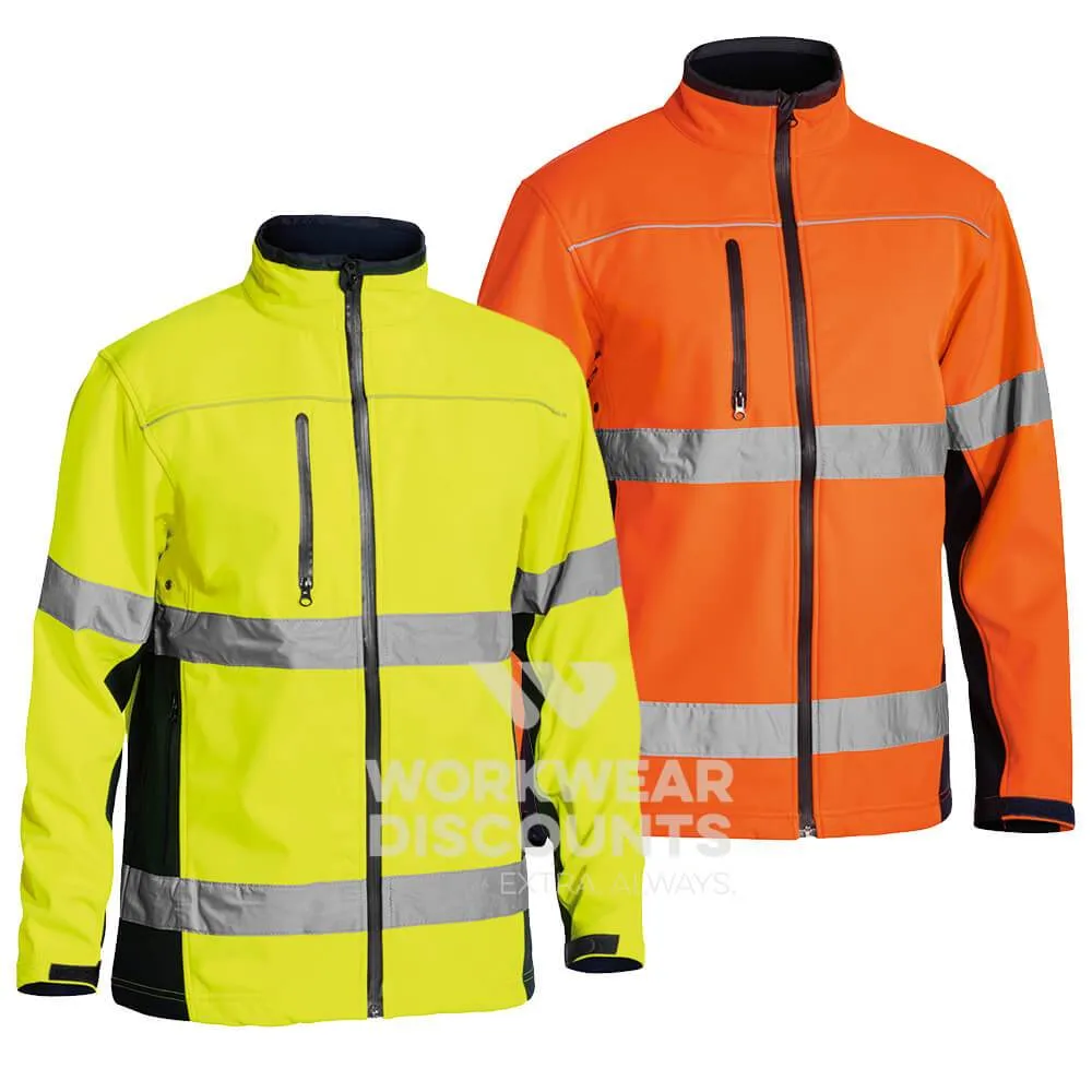 Bisley BJ6059T Hi-Vis Taped Breathable Soft Shell Jacket