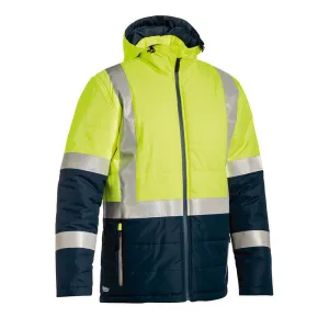 Bisley BJ6929HT Taped Two Tone Puffer Jacket Yellow/Navy