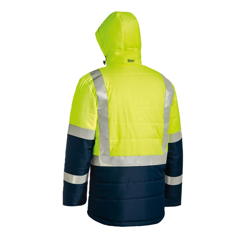 Bisley BJ6929HT Taped Two Tone Puffer Jacket Yellow/Navy