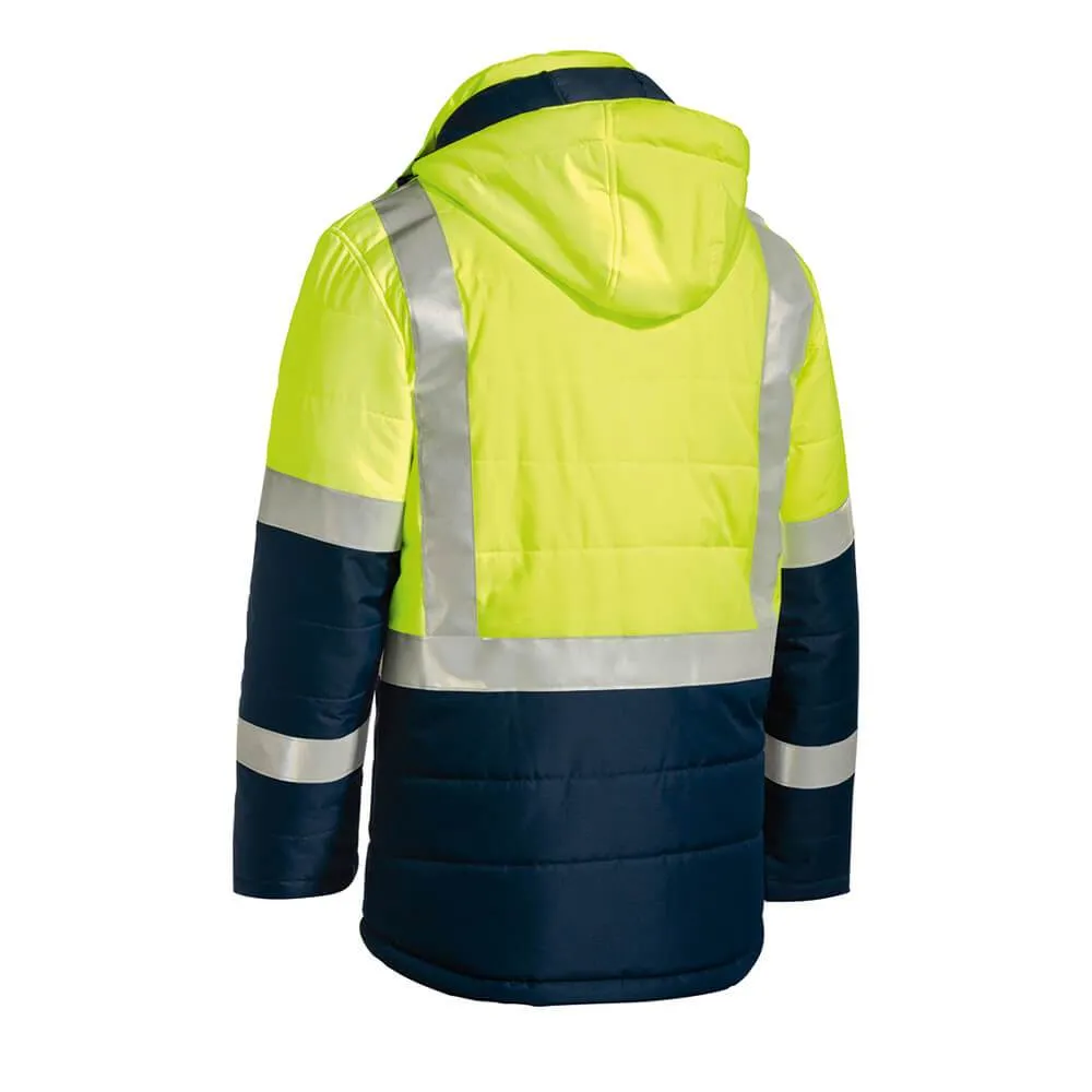 Bisley BJ6929HT Taped Two Tone Puffer Jacket Yellow/Navy