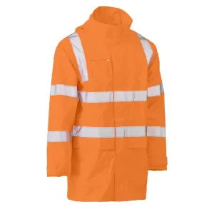 Bisley BJ6964T Hi-Vis Taped Wet Weather Jacket Rail Orange
