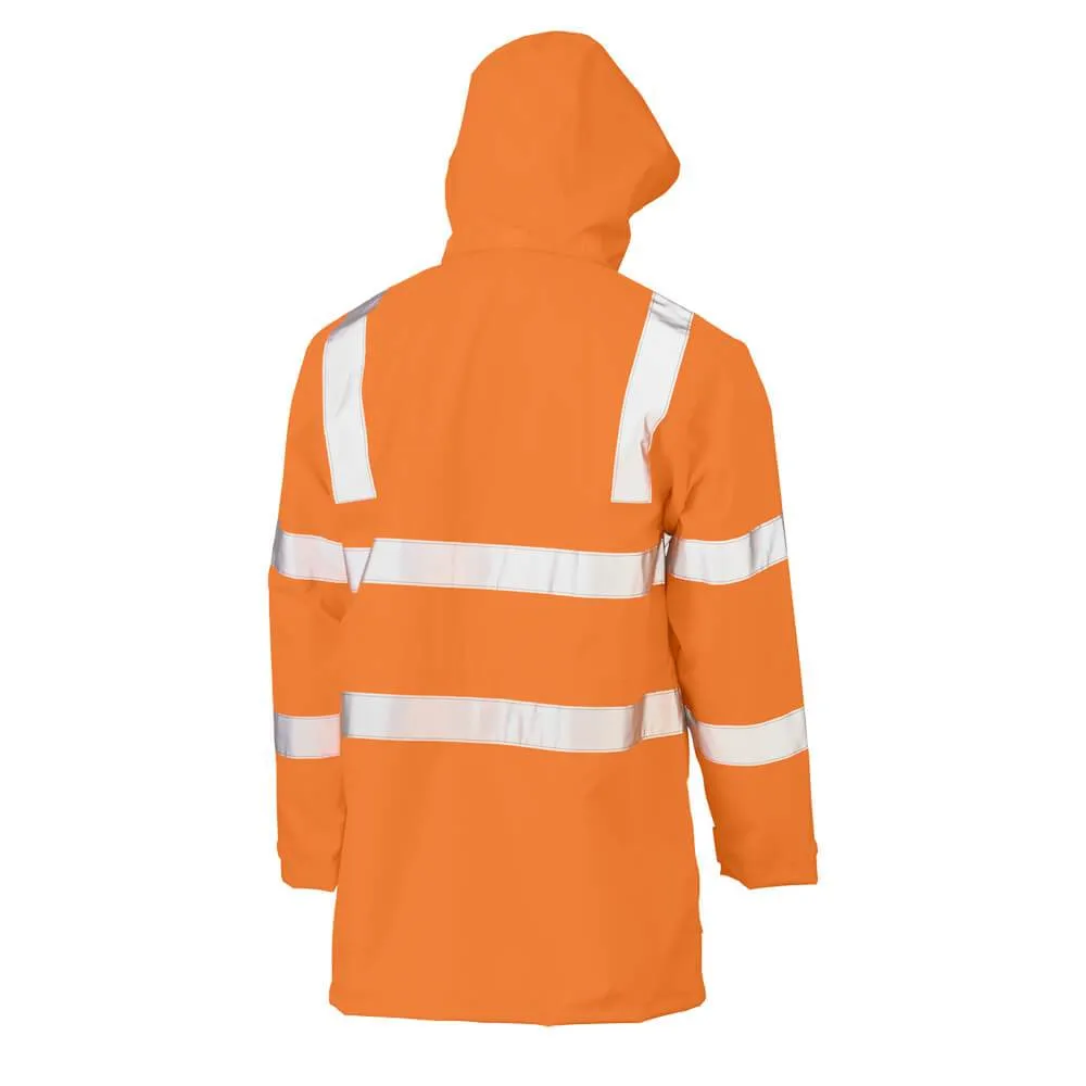 Bisley BJ6964T Hi-Vis Taped Wet Weather Jacket Rail Orange