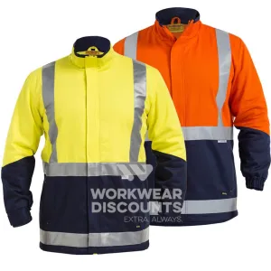 Bisley BJ6970T Hi-Vis Taped 3 in 1 Cotton Drill Jacket