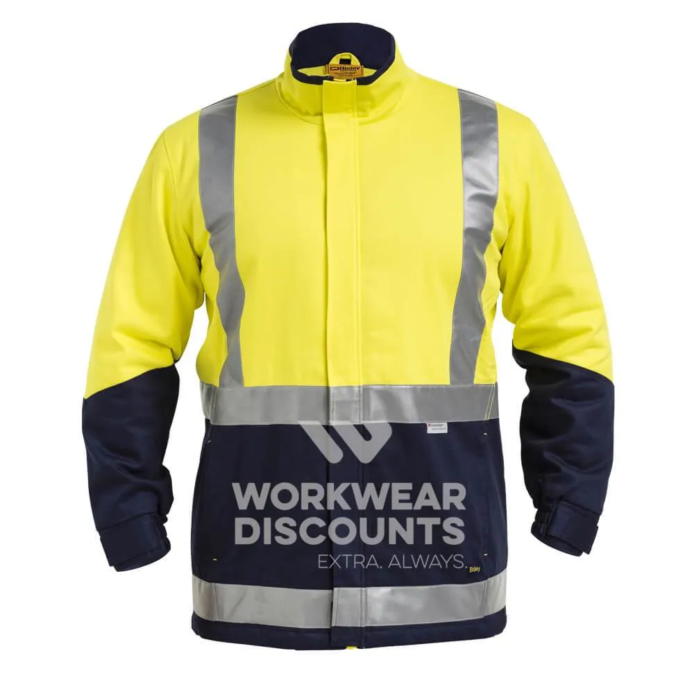 Bisley BJ6970T Hi-Vis Taped 3 in 1 Cotton Drill Jacket