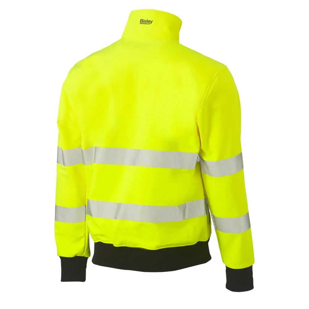 Bisley BJ6979T Hi-Vis Taped Soft Shell Bomber Jacket Yellow