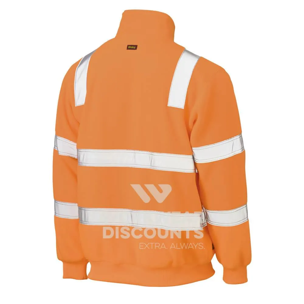 Bisley BK6816T Hi-Vis Taped Fleece Jumper Rail Orange