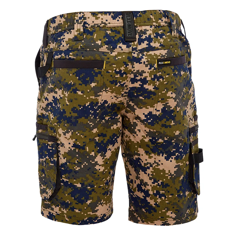 Bisley BSHC1337 Canvas Camo Cargo Short Army Digital - Limited Edition