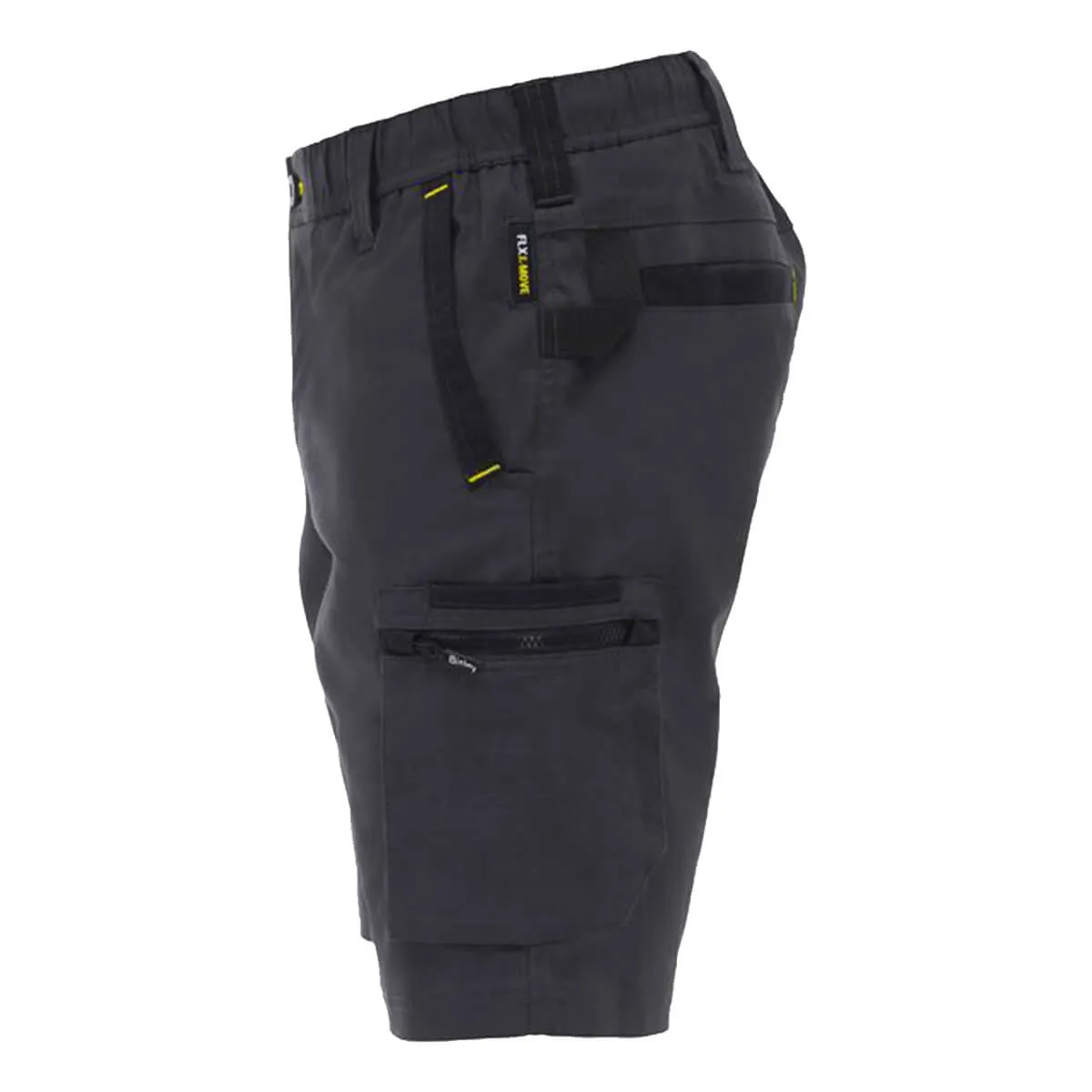 Bisley BSHC1338 Flx & Move Elastic Waist Cargo Short Charcoal