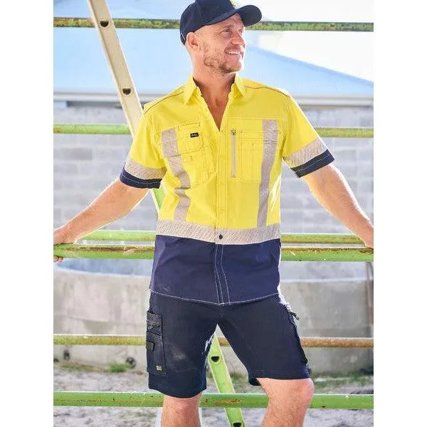 BISLEY UNI BW SRT FLX & MOVE ZIP CARGO SHORTS - BSHC1335
