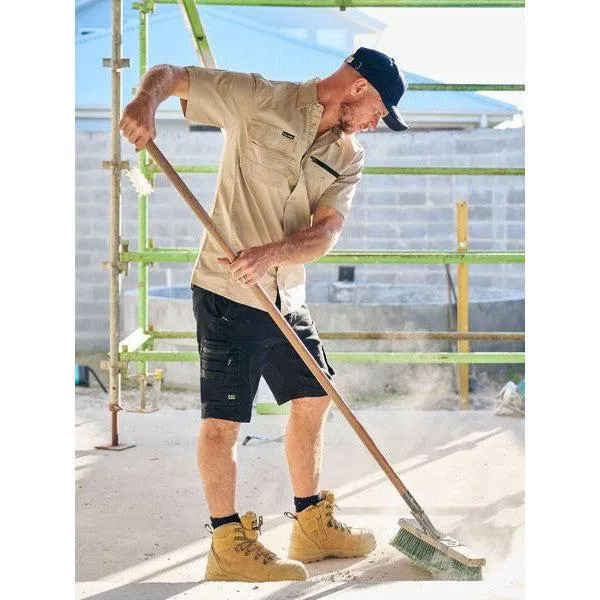 BISLEY UNI BW SRT FLX & MOVE ZIP CARGO SHORTS - BSHC1335