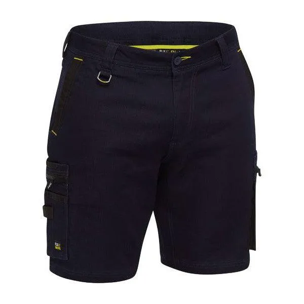 BISLEY UNI BW SRT FLX & MOVE ZIP CARGO SHORTS - BSHC1335