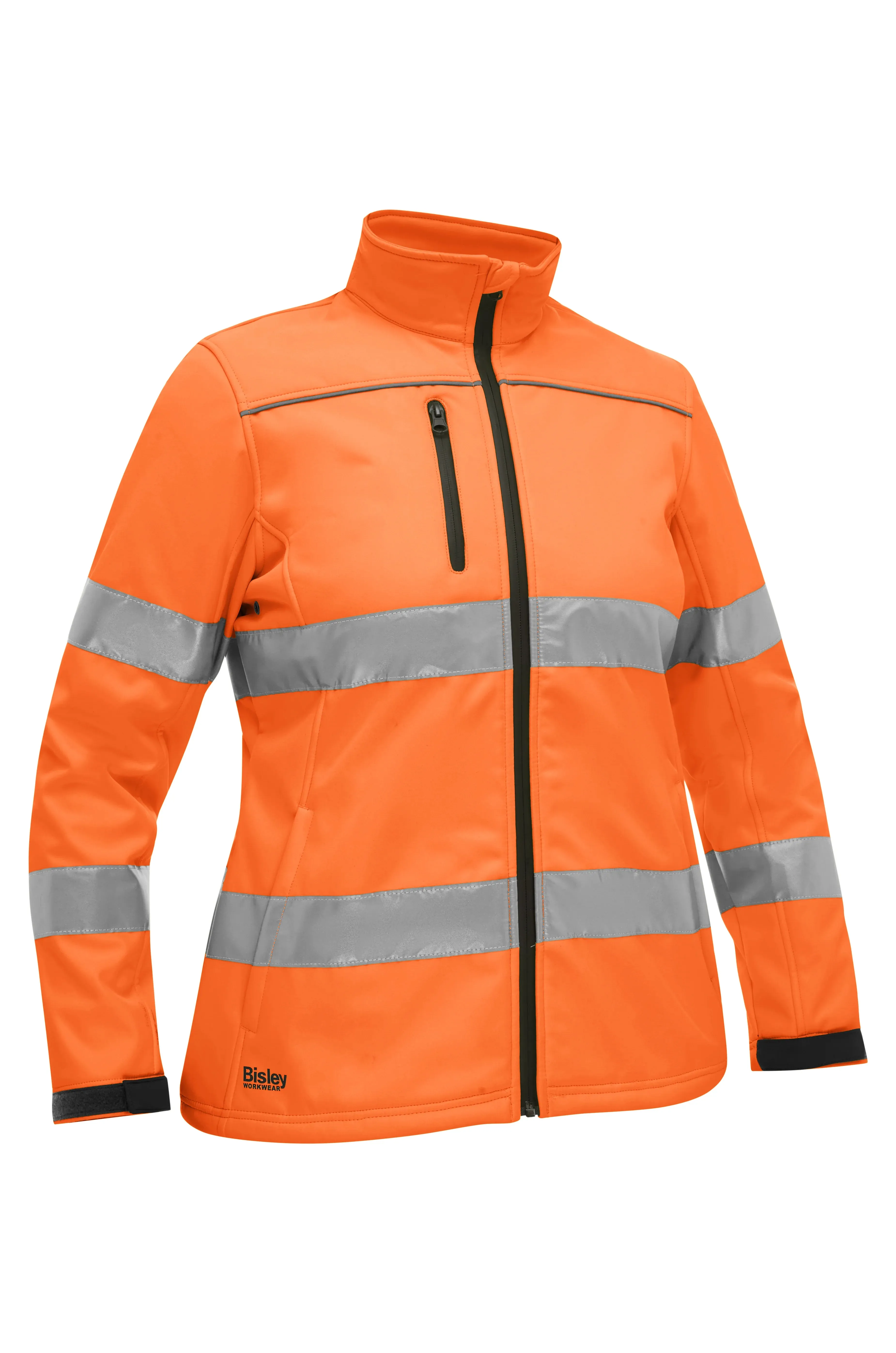 Bisley WOMENS TAPED HI VIS SOFTSHELL JACKET