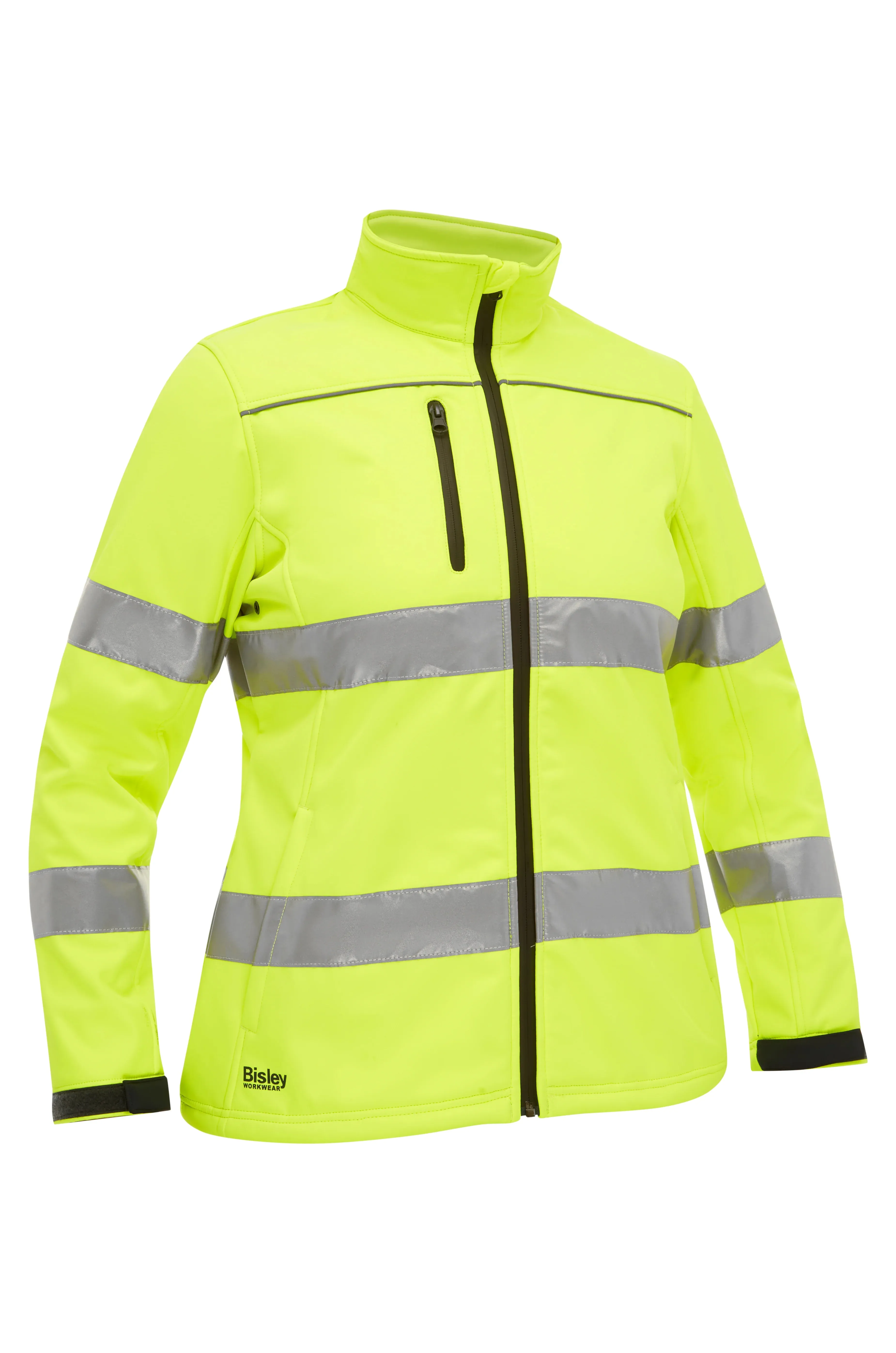Bisley WOMENS TAPED HI VIS SOFTSHELL JACKET