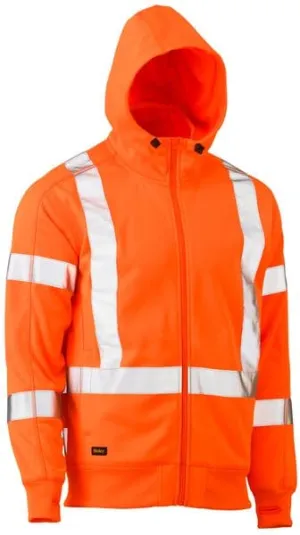 Bisley X Taped Hi Vis Zip Front Fleece Rail orange - Hoodie (BK6819XT)