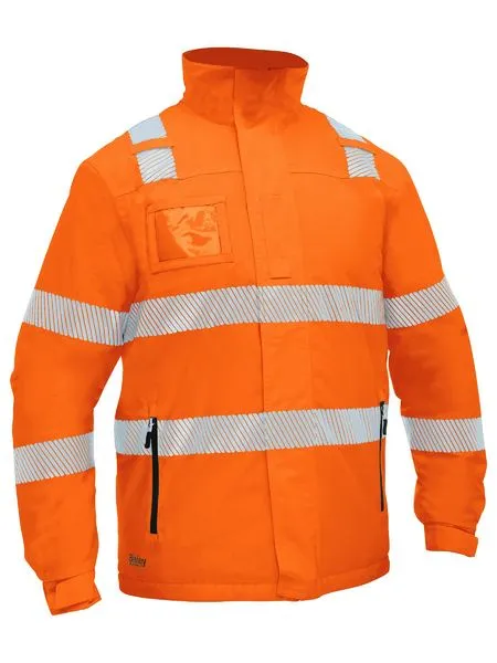 BJ6842T - Bisley - USB Taped Hi Vis Heated Jacket with Hood
