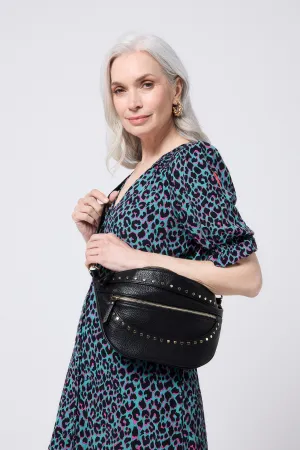 Black Studded Bum Bag