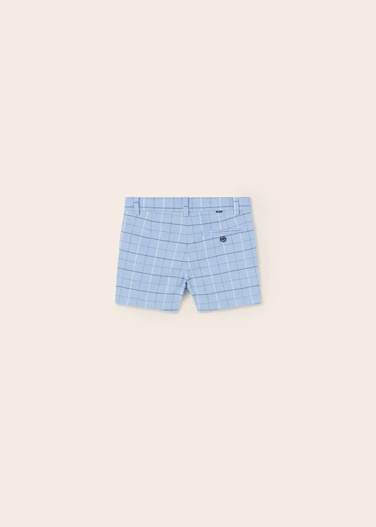 Blue Dressy Linen Vest & Short Set By Mayoral