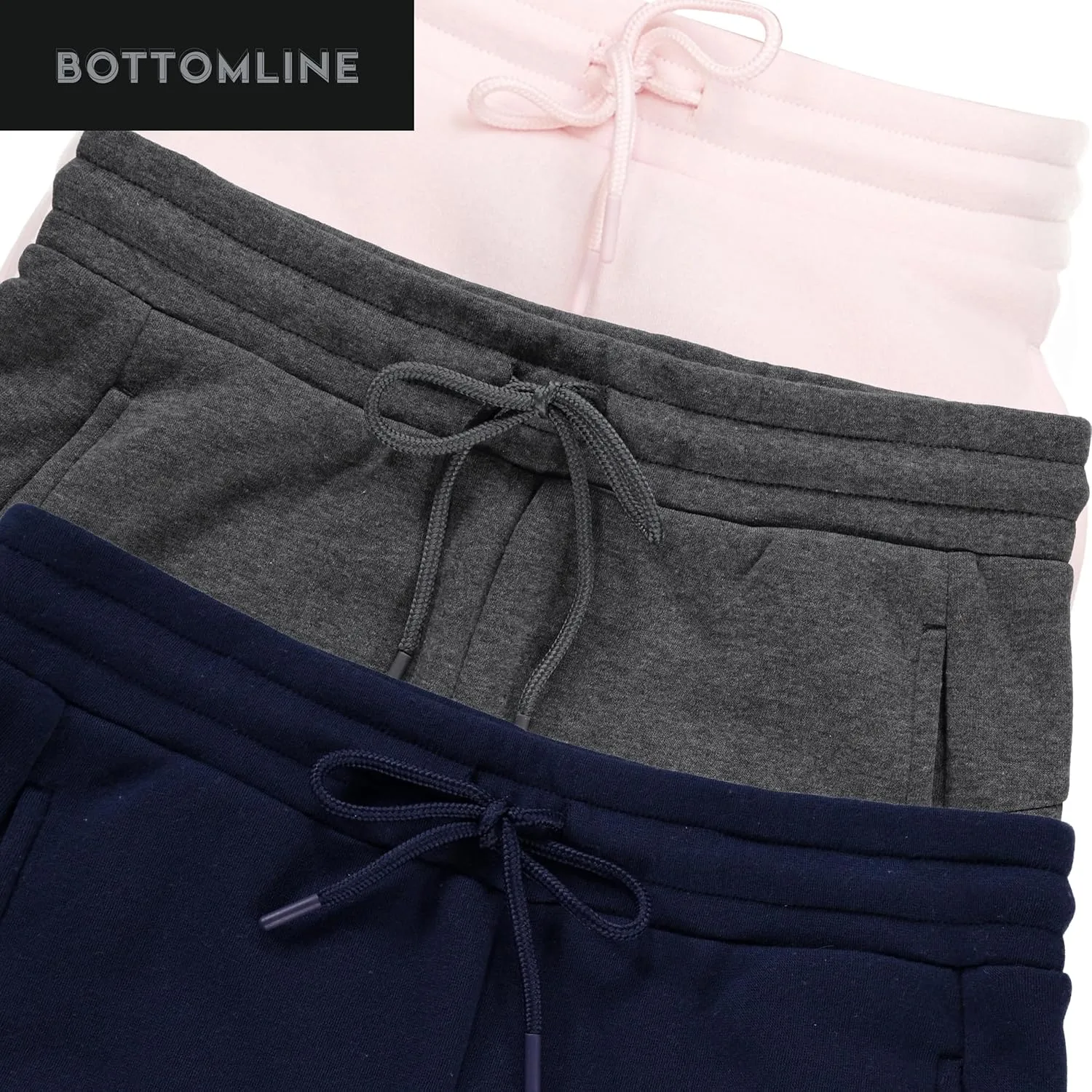 BottomLine 3 Pack Sweatpants Women, Comfortable Womens Sweatpants, Fleece Womens Joggers (Available in Plus)