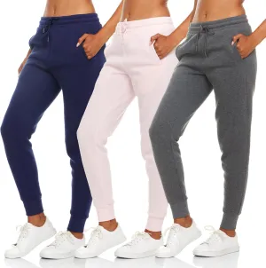 BottomLine 3 Pack Sweatpants Women, Comfortable Womens Sweatpants, Fleece Womens Joggers (Available in Plus)