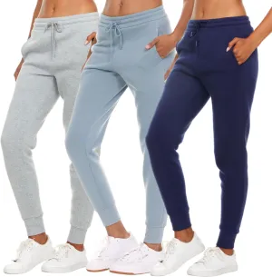 BottomLine 3 Pack Sweatpants Women, Comfortable Womens Sweatpants, Fleece Womens Joggers (Available in Plus)
