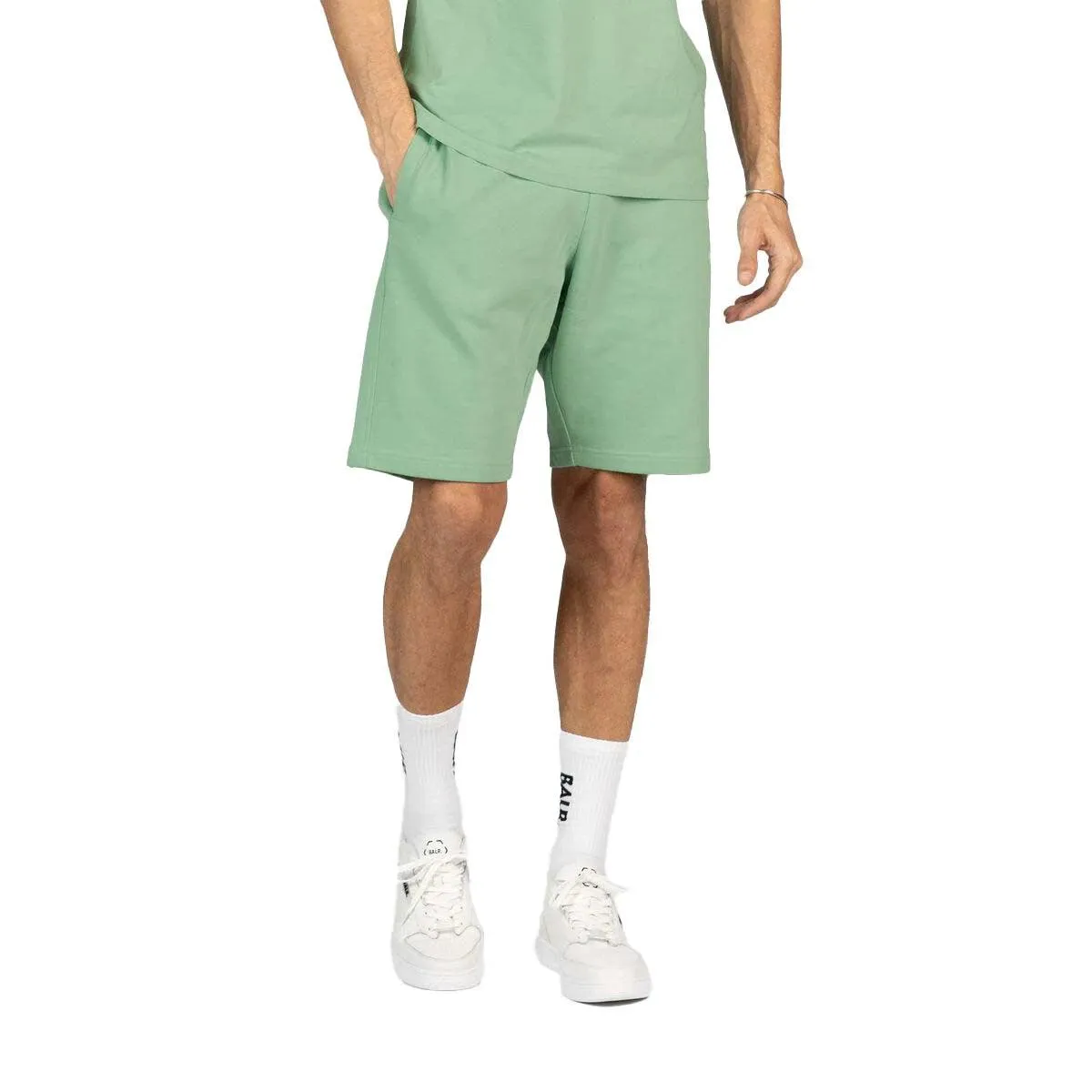 Brand Regular Fit Shorts Long Line Quiet Green