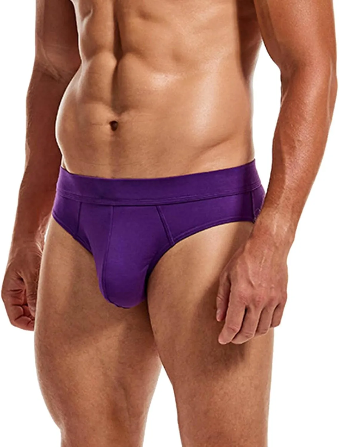 Briefs For Men Low Rise Stretch Cotton Fashion Solid Color Comfortable Sexy Briefs Underwear