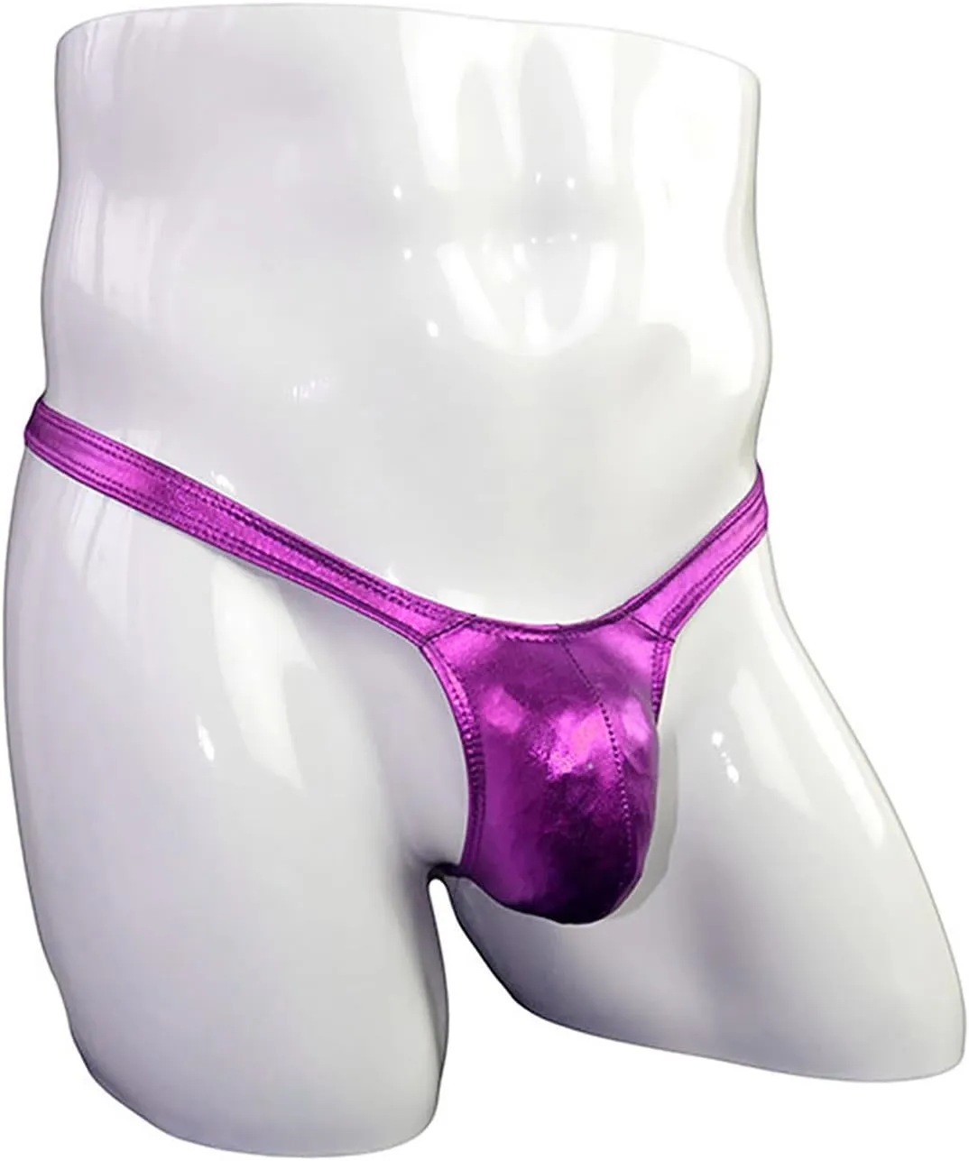 Briefs Sexy Leather Comfortable Men's,Solid Color Thin Soft Adjustable Active Underwear Sweat-Wicking Comfy