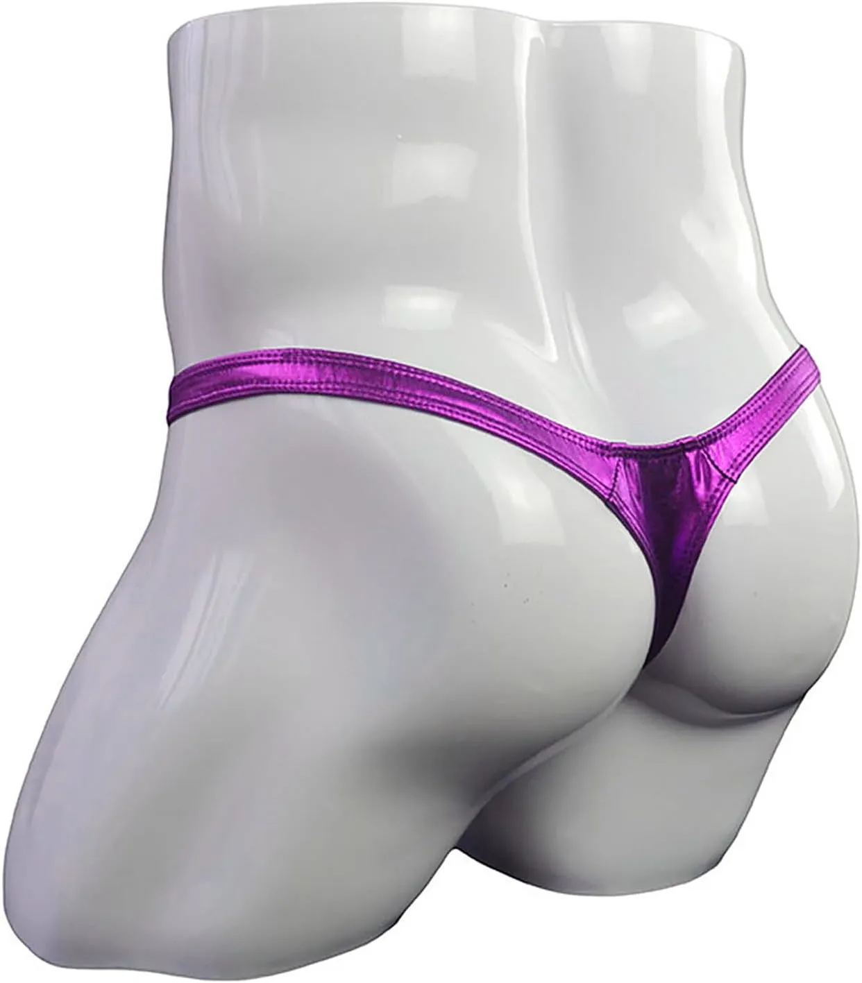 Briefs Sexy Leather Comfortable Men's,Solid Color Thin Soft Adjustable Active Underwear Sweat-Wicking Comfy
