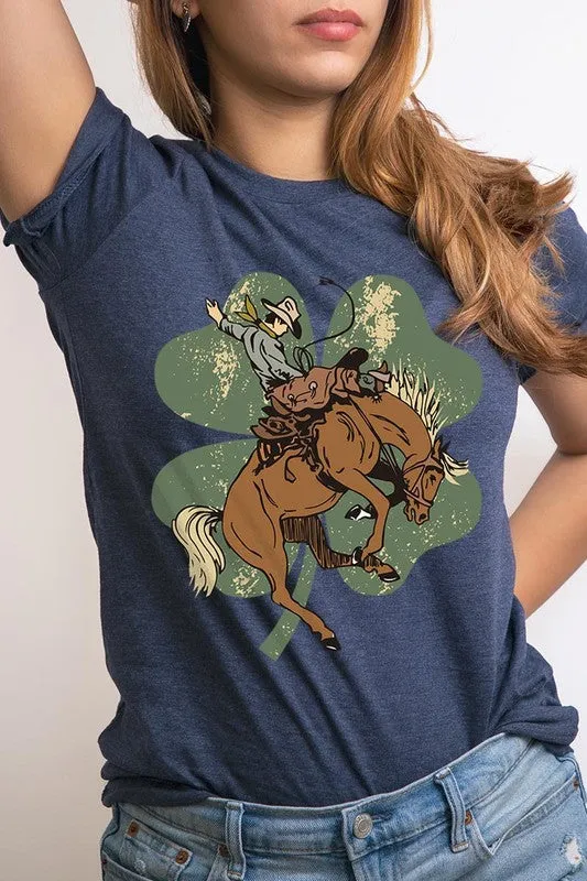 Bronc Bustin' Clover Tee