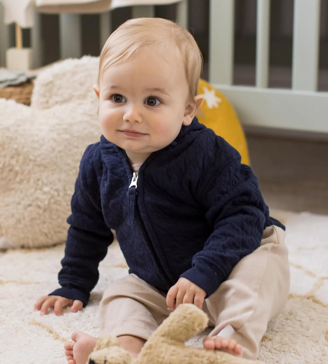 Burt's Bees Baby Unisex Baby Organic Cotton Zip-Up Hooded Jacket