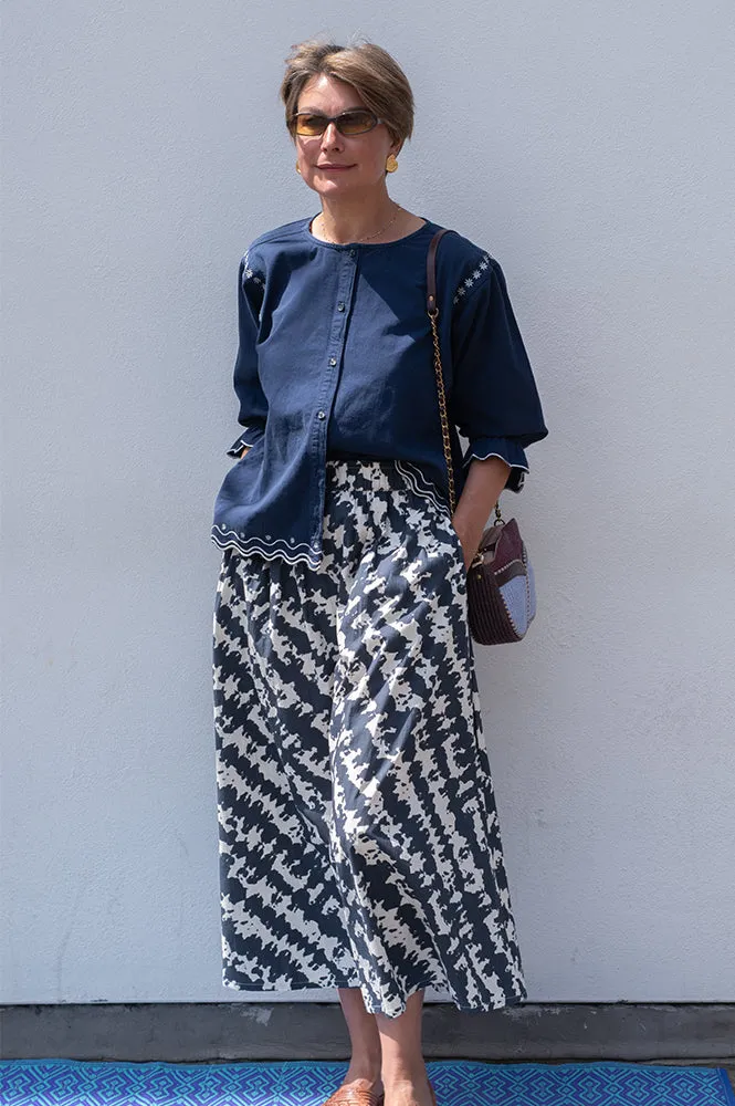 By-Bar Juta Shade Midi Skirt